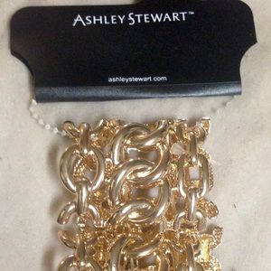 New Ashley Stewart Gold Chain Bracelet